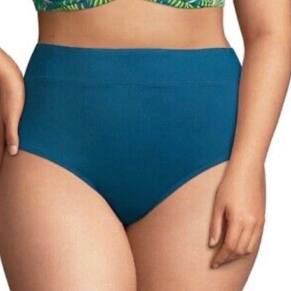 Lands End Women's High Waisted Bikini Bottoms size 18